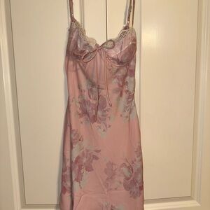 Princess Polly Carisa Pink Mini Dress with Lace Trim